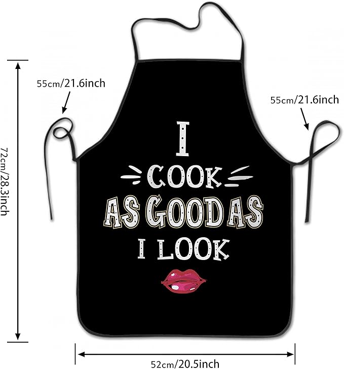Funny Apron for Men Women Baking Gardening Sewing BBQ Waterproof Cute Gifts