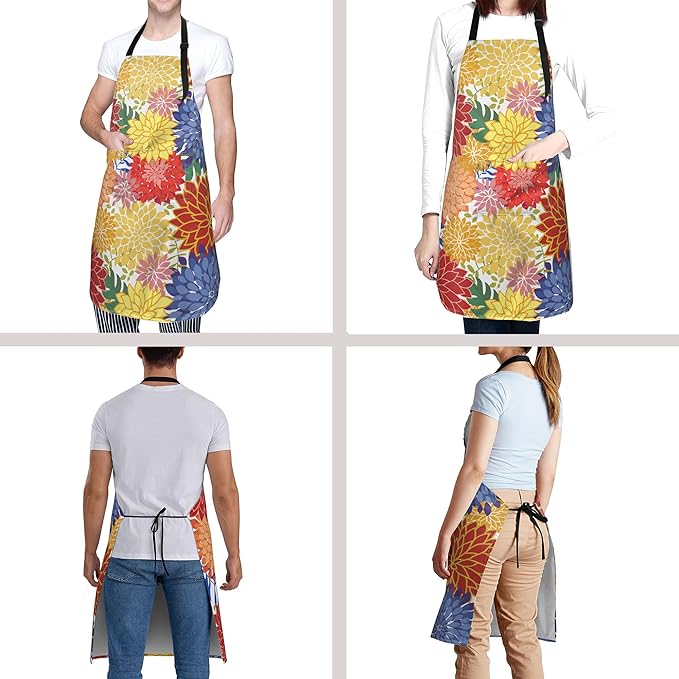 Funny Apron Polyester Grooming Aprons with Pocket for Cooking Kitchen Grilling Adults