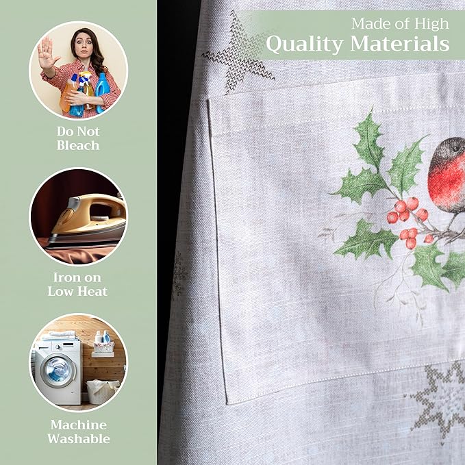 Maison d' Hermine 100% Cotton Apron for women with Pocket Kitchen Chef Apron for Men Cooking Mothers Day Gifts