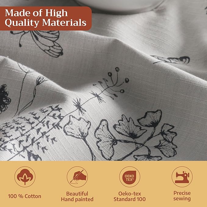 Maison d' Hermine Cloth Napkins Set of 4 100% Cotton Everyday Reusable Square Napkins Cloth Washable Dinner Party Wedding Restaurant Gifts for Mothers Day Spring/Summer (Flore, 20" x 20")