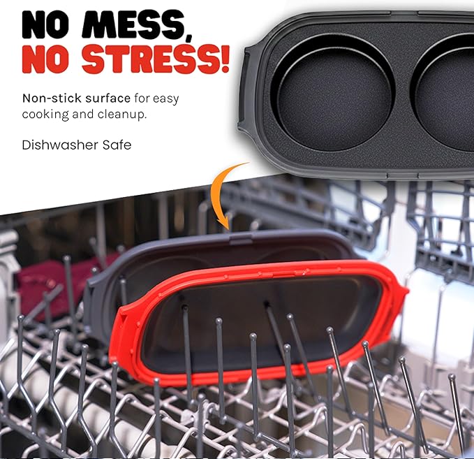 Egg Mate™ Microwave Egg Cooker – 2-Egg Sunny Side Up Maker with Steam Vent Lid – Fast Breakfast Sandwich Egg Mold – BPA-Free, Dishwasher Safe