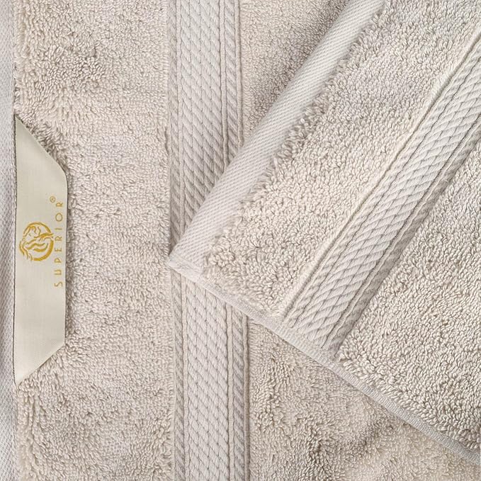 Superior Egyptian Cotton Pile Bath Sheet, Ultra Soft Luxury Towels, Thick Plush Essentials, Absorbent Heavyweight, Guest Bath, Hotel, Spa, Home Bathroom, Shower Basics, Stone (Pack of 4)