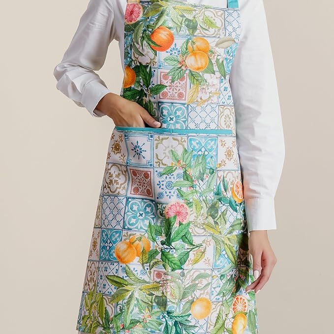 Maison d' Hermine 100% Cotton Apron for women with Pocket Kitchen Chef Apron for Men Cooking Mothers Day Gifts