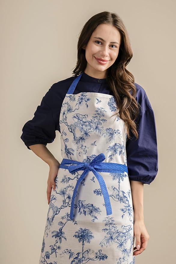 Maison d' Hermine 100% Cotton Apron for women with Pocket Kitchen Chef Apron for Men Cooking Mothers Day Gifts