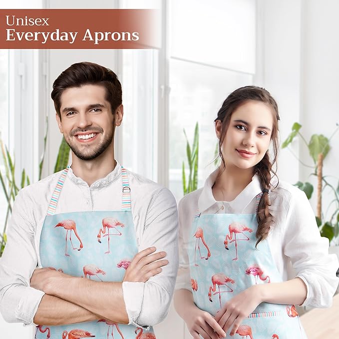 Maison d' Hermine 100% Cotton Apron for women with Pocket Kitchen Chef Apron for Men Cooking Mothers Day Gifts