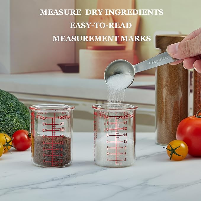 120 ML/4OZ High Borosilicate Glass Measuring Cup-V-Shaped Spout,Glass Measuring Beaker for Kitchen or Restaurant, Easy to Read(SINGLE)