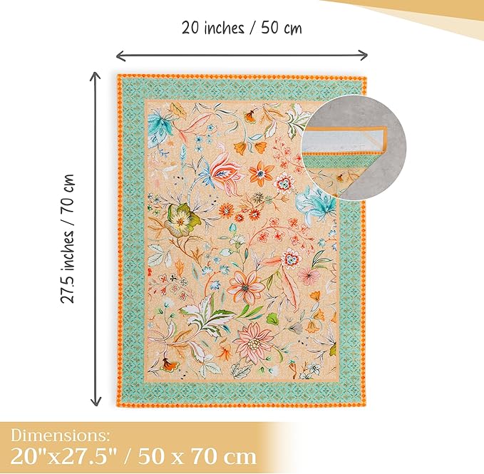 Maison d' Hermine Kitchen Towels Set of 3 100% Cotton 27.50" x 20" Reusable Cloth Tea Dish Towels Absorbent with Hanging Loop for Kitchen Gifts for Mothers Day Spring/Summer (Luxury Loft - Peach)