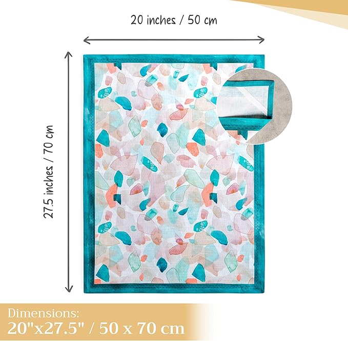 Maison d' Hermine Kitchen Towels Set of 3 100% Cotton 27.50" x 20" Reusable Cloth Tea Dish Towels Absorbent with Hanging Loop for Kitchen Gifts for Mothers Day Spring/Summer (Summer Picnic)