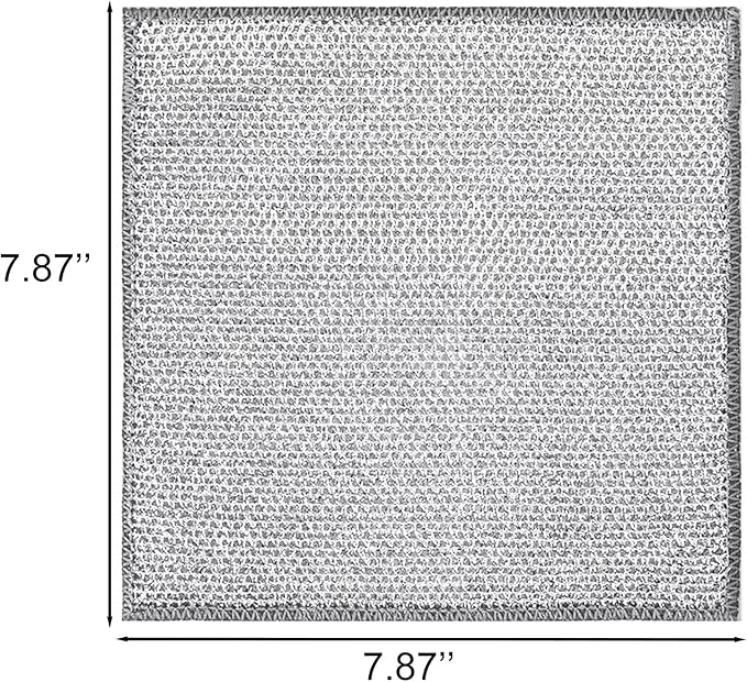 Double-Layer Steel Wire Cleaning Cloth - Non-Scratch Wire Dishcloth Rag Heavy Duty Scrub Pads Multi-Purpose Silver Mesh Scouring Pads for Dishes, Pots, Pans (10 pcs)