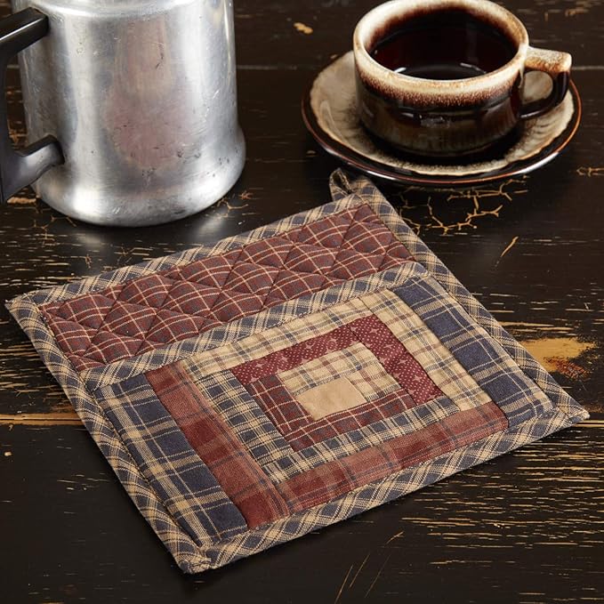 VHC Brands, Millsboro, Cotton, 8x8, Pot Holder Patch w/Pocket, Red