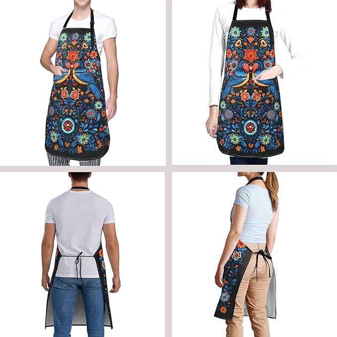 Funny Apron Polyester Grooming Aprons with Pocket for Cooking Kitchen Grilling Adults