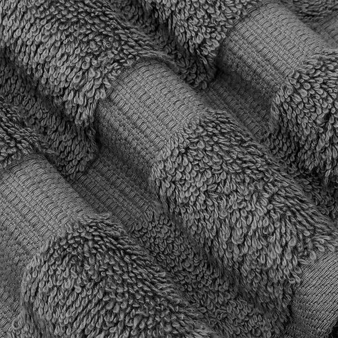 Chakir Turkish Linens 100% Cotton Premium Turkish Towels for Bathroom | 27'' x 54'' (4-Piece Bath Towels - Dark Gray)