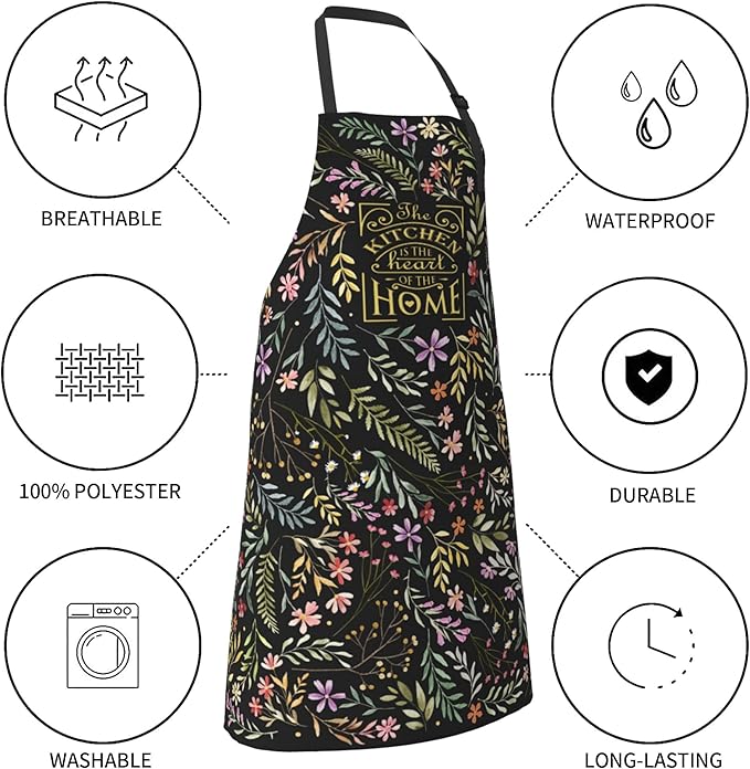 Funny Apron Polyester Grooming Aprons with Pocket for Cooking Kitchen Grilling Adults