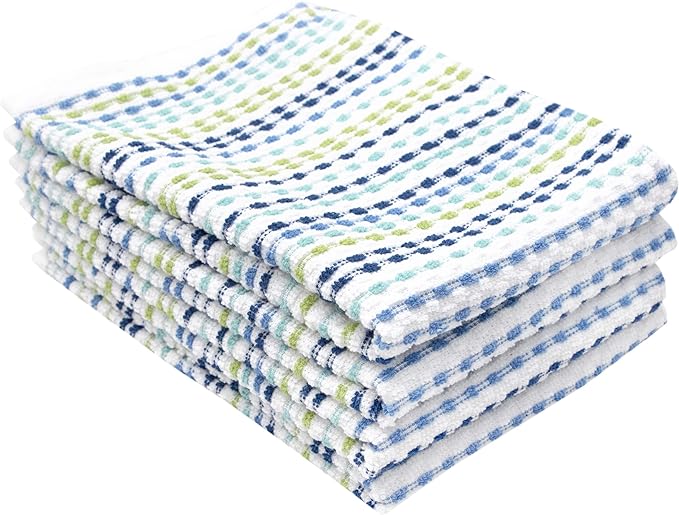 Ritz Pebble Bar Mop, Cool Blue Green, 4 Towel Set