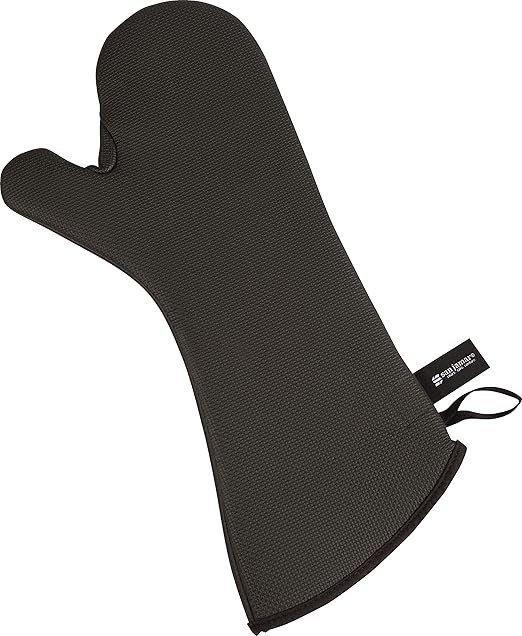 San Jamar Ultigrip Oven Mitt with Heat and Cold Protection for Cooking, Bakeries, Kitchens, And Restaurants, Neoprene, 17 Inches, Black, 1 Count