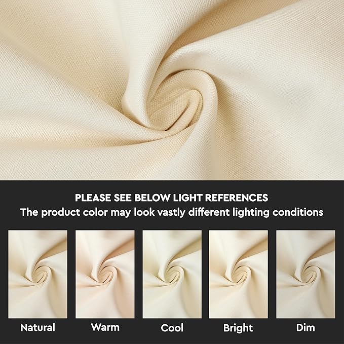 Encasa XO Natural Cloth Napkins Set of 6, 17"x17" | Solid Color Cotton Dinner Napkins | Washable & Reusable Wedding Napkins for Holiday Dinners, Party, & Everyday Table Decor