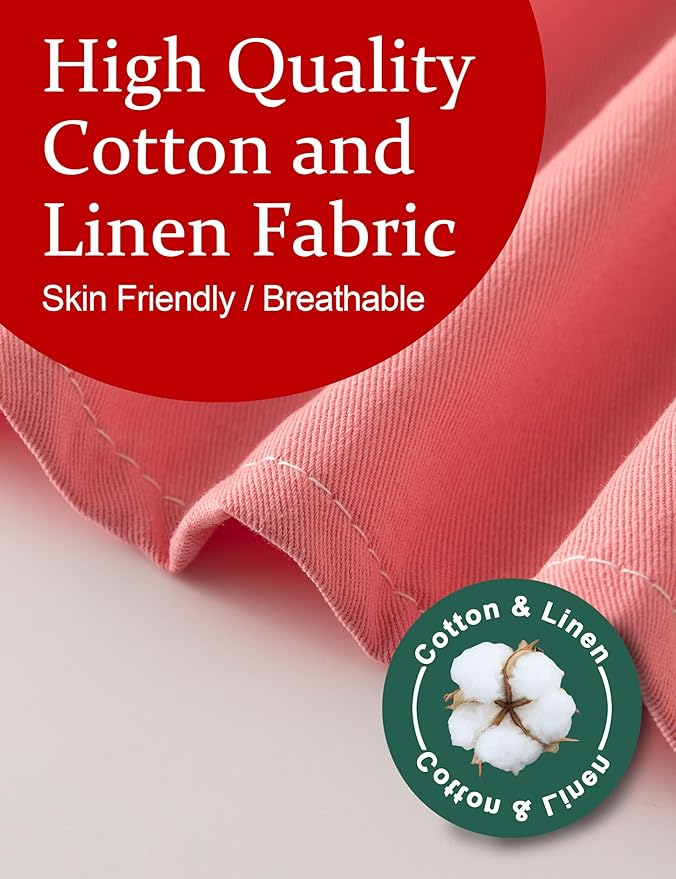 Big Plus Size Aprons for Women with Pockets Cotton Linen Baking Kitchen Cooking