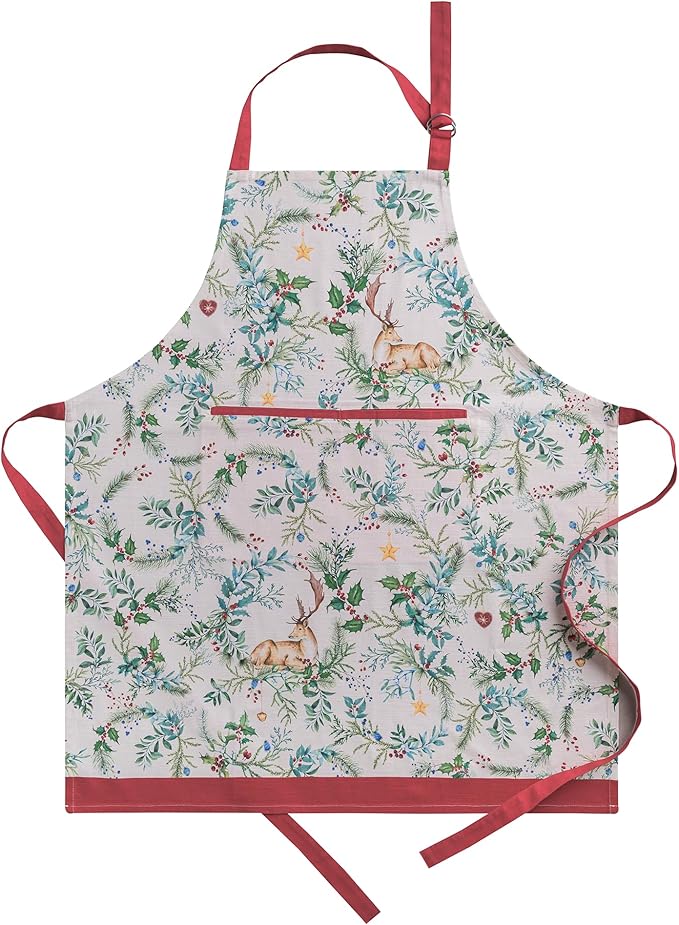 Maison d' Hermine 100% Cotton Apron for women with Pocket Kitchen Chef Apron for Men Cooking Mothers Day Gifts