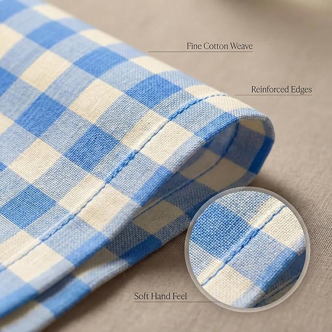 Urban Villa Cloth Napkins Set of 12 20x20 Inches 100% Cotton Napkins Cloth Washable Soft Durable Reusable Absorbent Table Dinner Napkins Cloth for Hotel Lunch Restaurant Weddings Parties- Blue Sand
