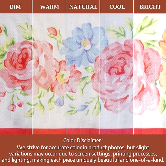 Maison d' Hermine Double Oven Mitts 100% Cotton 7"x35" Double Oven Mitt Heat Resistant BBQ Cooking Gloves with Loop Baking Grilling Gifts for Mothers Day Spring Summer (Vintage Floral)