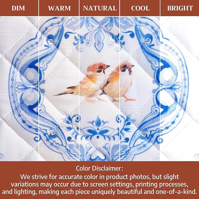 Maison d' Hermine Pot Holders 100% Cotton Heat Resistant Potholders 8" x 8" Hot Pads with Loop Cooking Baking Gifts for Mothers Day Handling Hot Pans Spring/Summer (Pack of 2, Amsterdam Canals)