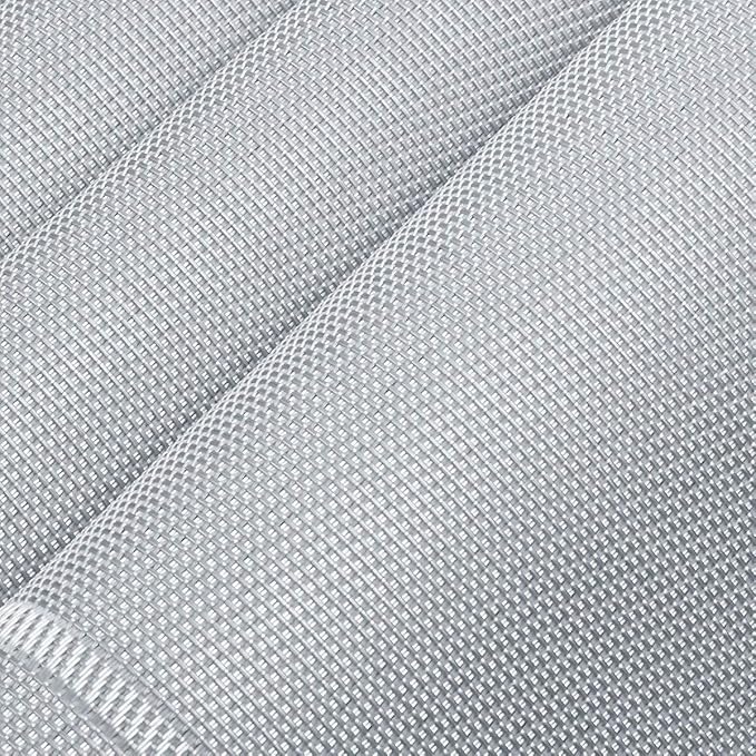 DACHUI Placemats Set of 8, Linen Look Woven Place Mats, Water Resistant, Heat Resistant, Washable, Durable Table Mats (Silver)