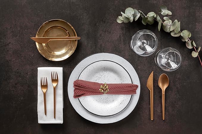 ACCENTHOME Blush Cloth Napkins Set of 6 18x18 inch Cotton Dinner Napkins - Washable Soft Premium Hotel Quality Reusable Napkins Perfect Table Napkins for Family Dinners, Weddings & Everyday Use