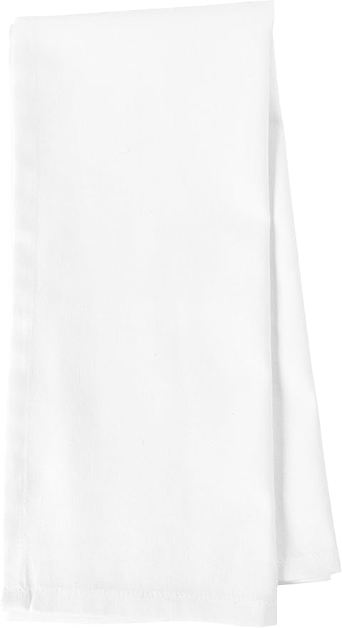 KAF Home White Kitchen Towels, 10 Pack, 100% Cotton - 20 x 30, Soft and Functional Multi-Purpose, Baking, Cooking, Cleaning, Printing, Monogramming, and Embroidery (Plain Weave)