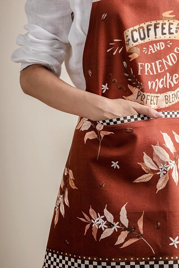 Maison d' Hermine 100% Cotton Apron for women with Pocket Kitchen Chef Apron for Men Cooking Mothers Day Gifts