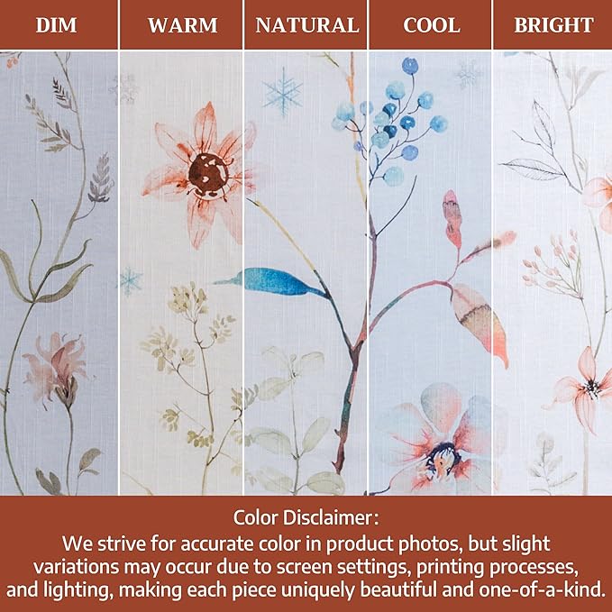 Maison d' Hermine Kitchen Towels Set of 3 100% Cotton 20" x 27.5" Reusable Cloth Tea Dish Towels Absorbent with Hanging Loop for Kitchen Dining Thanksgiving Christmas Decorations (Ice Florals)