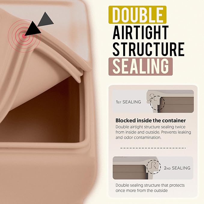 Silicone Baby Food Freezer Tray with Lid Korea - 26oz Stackable Meal Prep Containers for Baby Puree, Homemade Food & Snacks - 4 Compartment Airtight, BPA Free, Microwave Dishwasher Safe - Brown