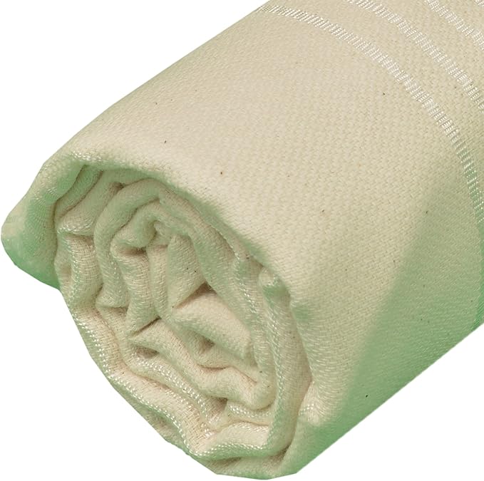 Bersuse Towels Anatolia XL Beach Blanket Throw Blanket Turkish Towel 100% Cotton Extra-Large Quick-Dry Lightweight Premium Peshtemal Towel - 61x82 Inches, Natural