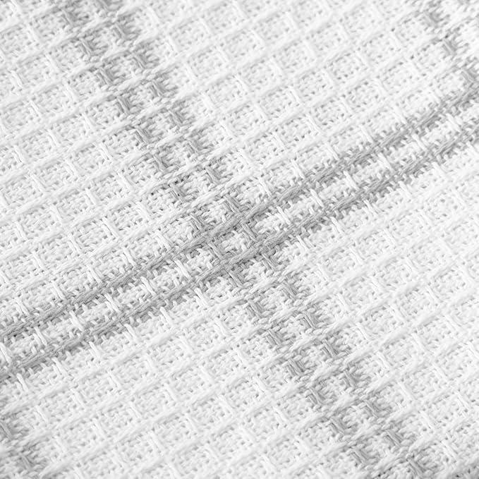 T-Fal Premium Waffle Dish Cloths: Highly Absorbent, Super Soft Long Lasting - 100% Cotton, 12"x13" Towel for Cleaning & Drying, (12-Pack), Gray