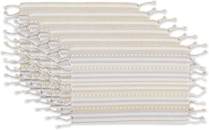DII Southwest Collection Tabletop, Placemat Set, Natural, 6 Piece