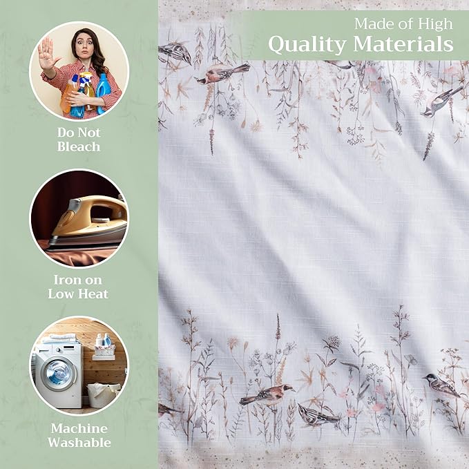 Maison d' Hermine Cloth Napkins Set of 4 100% Cotton Everyday Reusable Square Napkins Cloth Washable Dinner Wedding Gifts for Mothers Day Spring/Summer (Meadow Florals - Brown, 20" x 20")