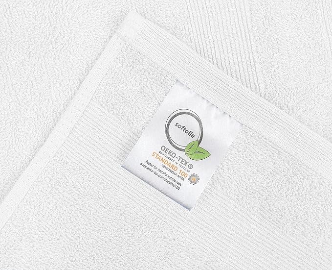 Premium Hand Towels Pack of 6 (16" x 30”) 100% Combed Ring Spun Cotton | Highly Absorbent Hand Towels Set | Ultra Soft for Home, Gym & Spa (White)