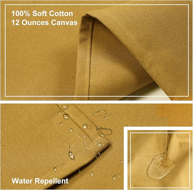 ZOMAO Chef Apron for Women Men with Large Pockets, Cotton Canvas Cross Back Waterproof Work Aprons for Kitchen Cooking Bib