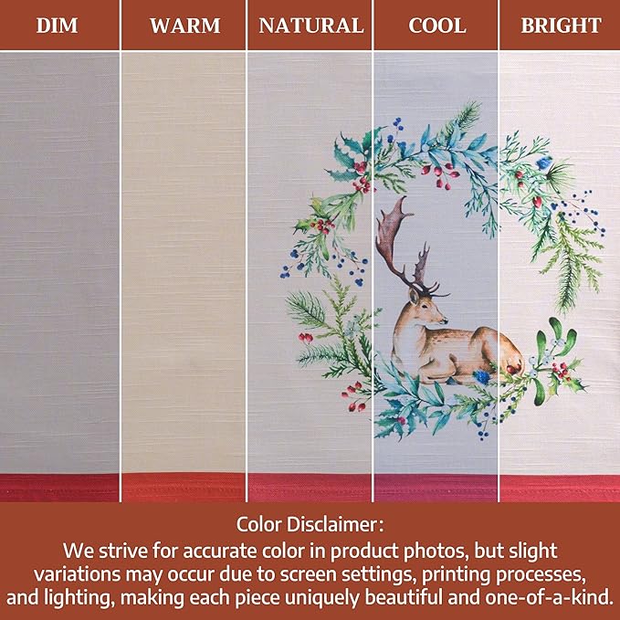 Maison d' Hermine Cloth Napkins Set of 4 100% Cotton for Thanksgiving Christmas Decorations Everyday Reusable Square Fall Napkins Cloth Washable Dinner Party (Holly Time, 20"x20")