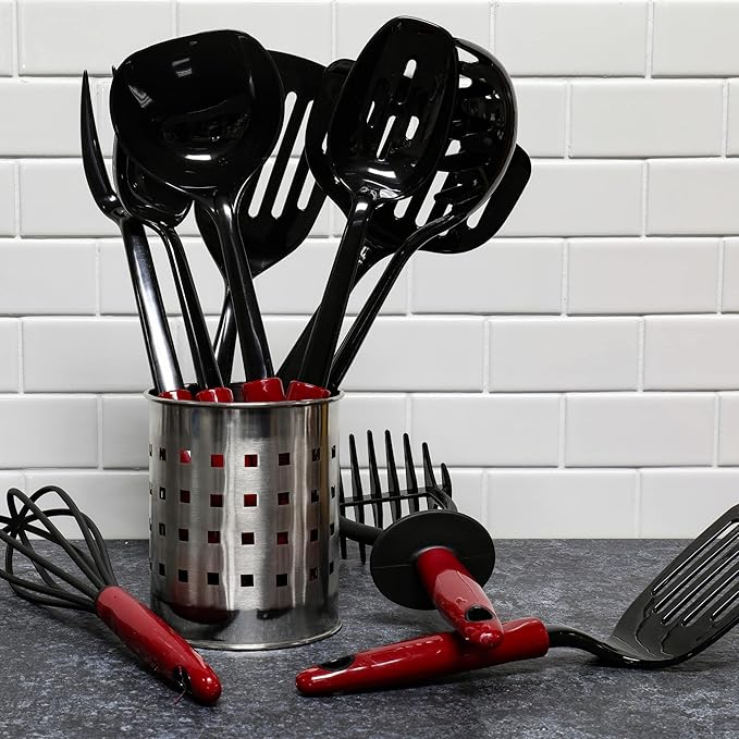 Chef Craft Select Nylon Sturdy Whisk, 10.5 inch, Red (Pack of 2)