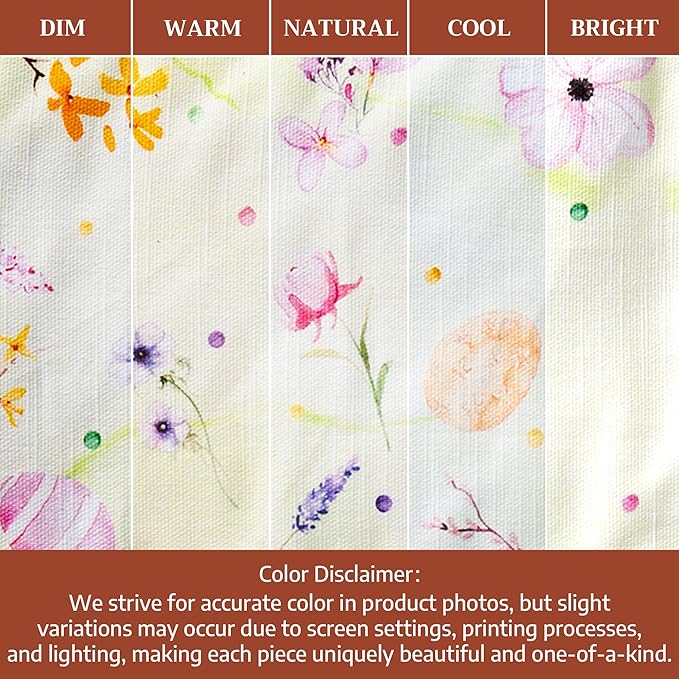 Maison d' Hermine Double Oven Mitts 100% Cotton 7"x35" Double Oven Mitt Heat Resistant BBQ Cooking Gloves with Loop Baking Grilling Gifts for Mothers Day Spring Summer (Easter Zest)