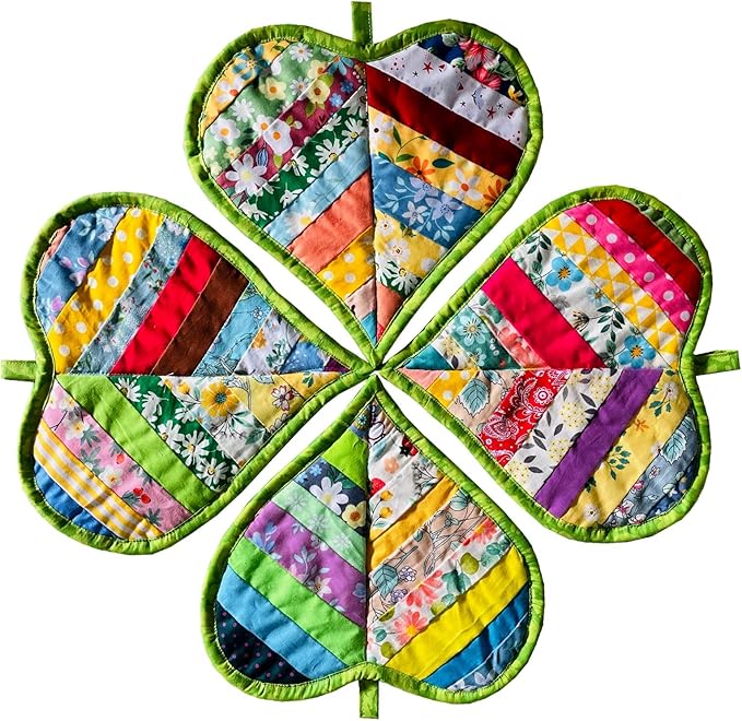 Pot Holders for Kitchen Hot Pads 100% Cotton for BBQ/Cooking/Baking/Grilling/Microwave/Barbecue (Loves, 4PCS Loves)