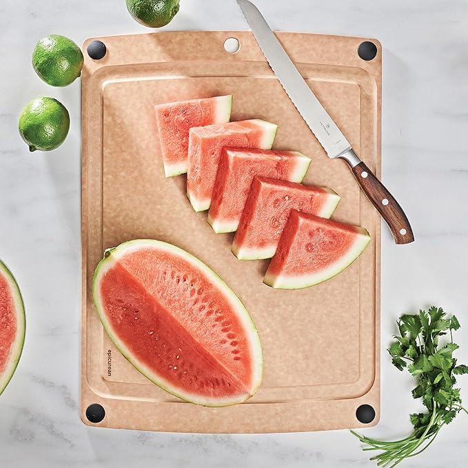 Epicurean All-in-One 19.5" × 14.5" Cutting Board, Natural