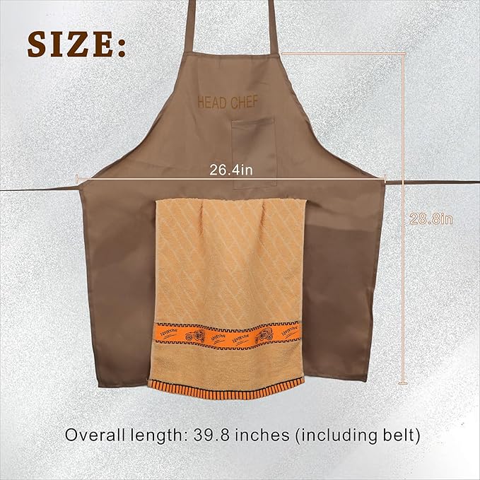 CACHIL funny chef apron - Prank Apron with Pocket and Funny Hidden Surprise-Novelty Gag Gifts for Men - funny chef aprons for adults - Suitable for BBQ parties, holiday gatherings and gift giving
