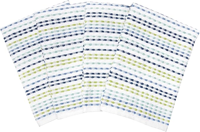 Ritz Pebble Bar Mop, Cool Blue Green, 4 Towel Set