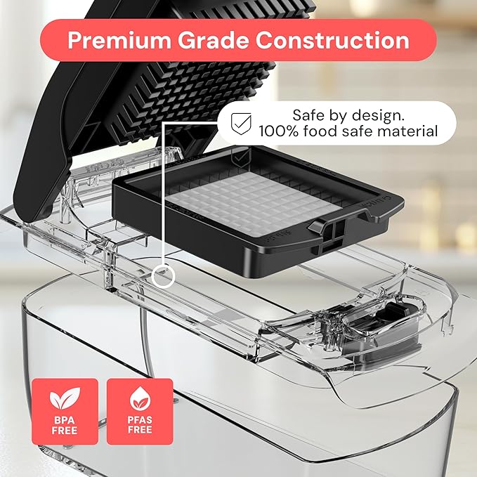 Fullstar The Original Pro Chopper - Vegetable Chopper and Spiralizer, Food Chopper with Container, Fruit Slicer, Kitchen Gadgets & Gifts, Home Essentials (4 in 1, Clear)