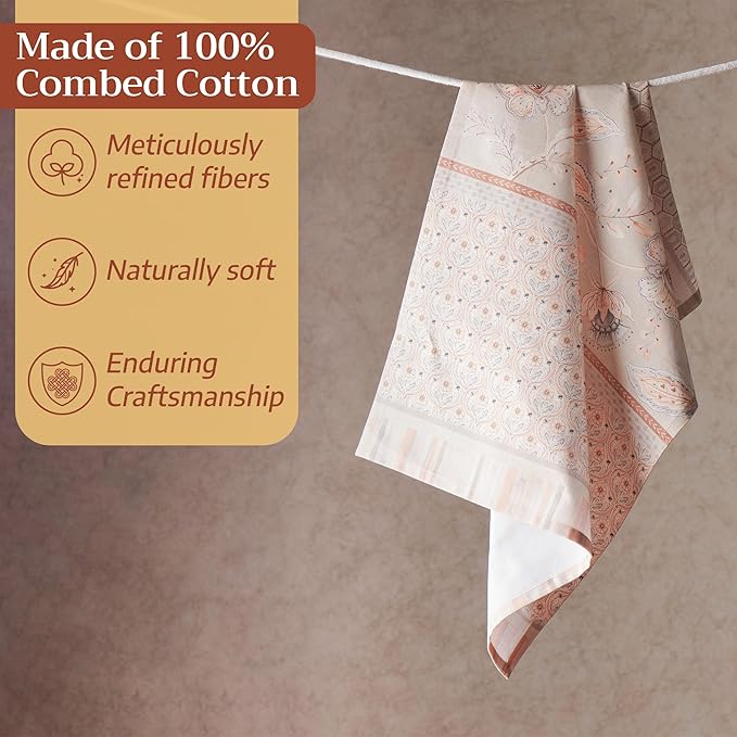 Maison d' Hermine Dish Cloth 100% Combed Cotton Premium Set of 3 Easter Dish Towels for Hotel Quality, Dining, Kitchen, Parties & Tea, Society Florals (20"x27.50")