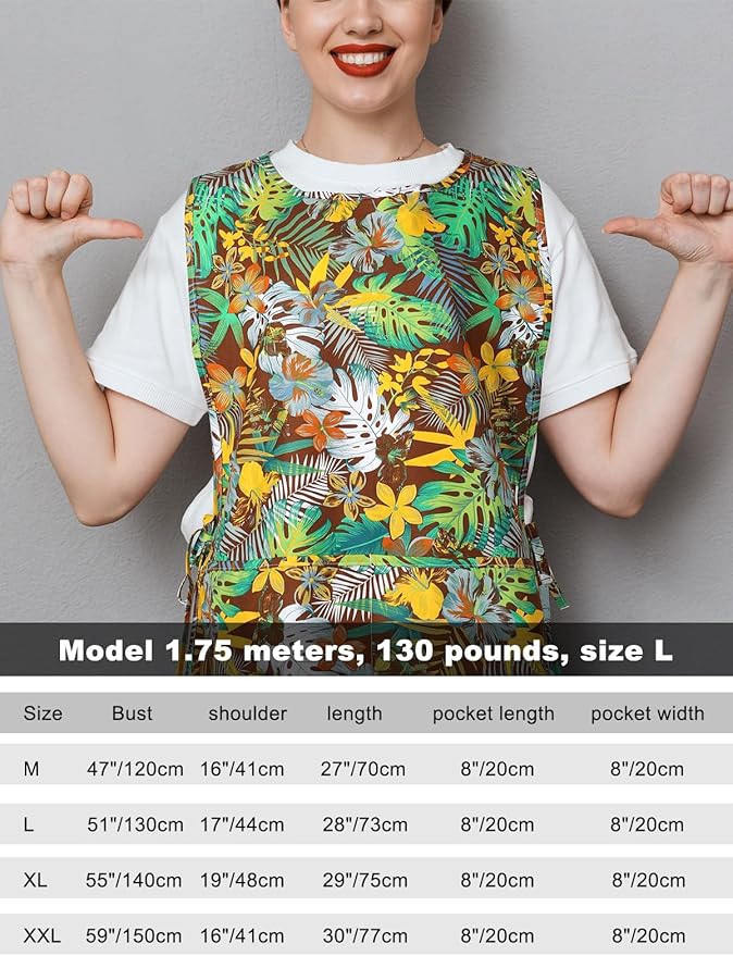 3 pack Women Cobbler Apron Vintage Floral Aprons for Women Chef Bakers Apron for Baking, Cooking, Gardening
