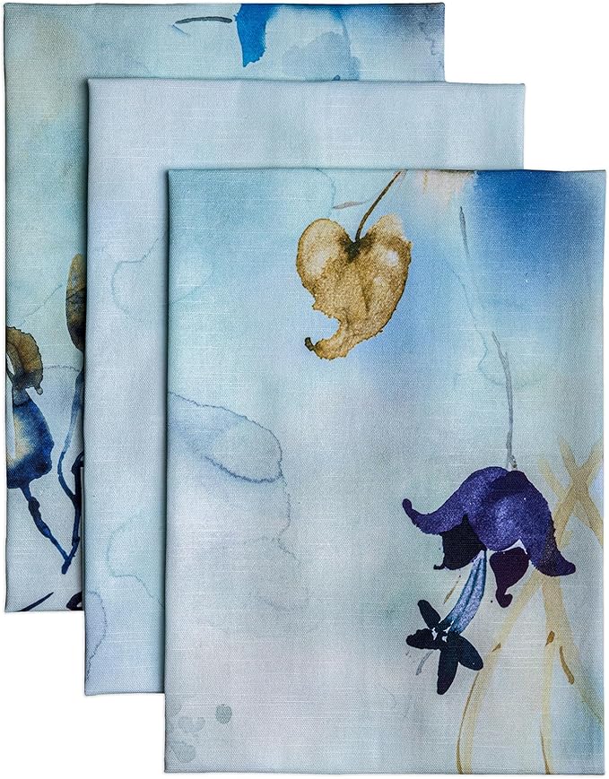 Maison d' Hermine Kitchen Towels Set of 3 100% Cotton 27.50" x 20" Reusable Cloth Tea Dish Towels Absorbent with Hanging Loop for Kitchen Gifts for Mothers Day Spring/Summer (Lazy Summer Days)