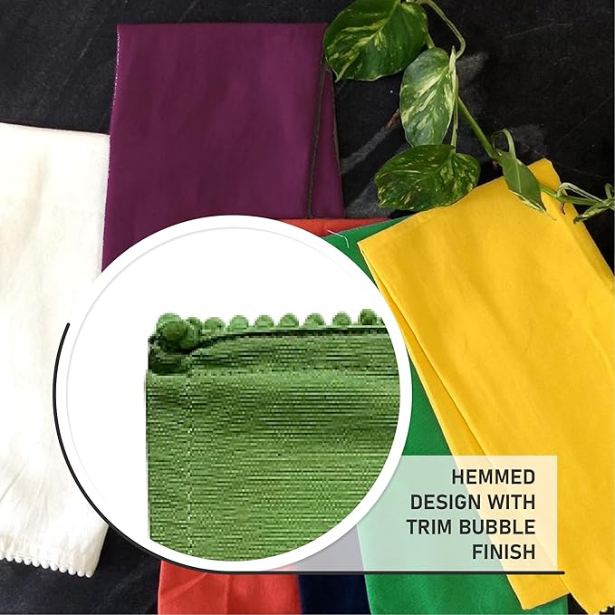 TARAN LIVING Kitchen Towels 100% Cotton Dish Cloths, Hand Towel, Dish Towel for Cleaning & Drying Tea Towels Set with Hanging Loop - 18"x 28", Pack of 6, for DIY, Christmas, Thanksgiving, Valentine.