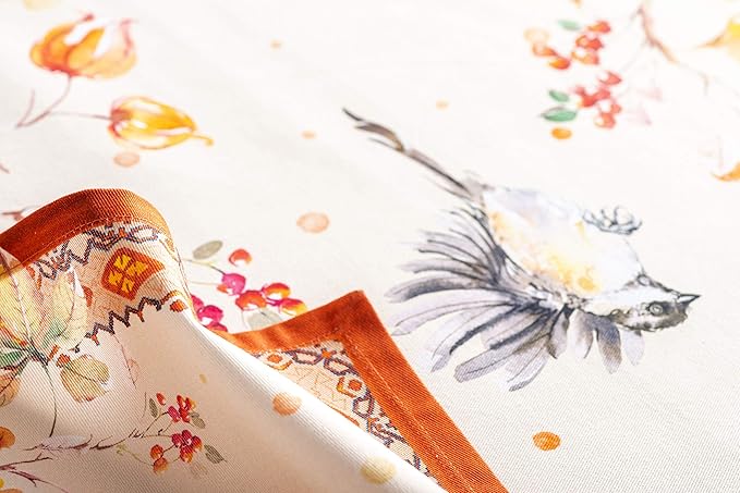 Maison d' Hermine Cloth Napkins Set of 4 100% Cotton for Thanksgiving Christmas Decorations Everyday Reusable Square Fall Napkins Cloth Washable Dinner Party (Kelim - Prairie, 20"x20")
